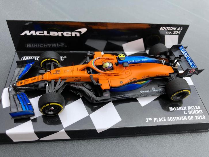 Lando Norris 1:43 3rd Place Austrian GP 2020 Mclaren MCL35, Verzamelen, Automerken, Motoren en Formule 1, Nieuw, Formule 1, Ophalen of Verzenden