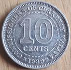 MALAISIE : 10 CENTS 1939 KM 4 ALM.UNC ARGENT, Timbres & Monnaies, Monnaies | Asie, Envoi, Asie du Sud Est, Monnaie en vrac, Argent