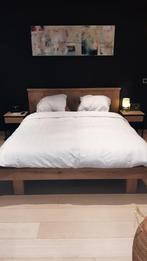 Bed massief oude eik, Huis en Inrichting, Slaapkamer | Bedden, Ophalen, 200 cm, 160 cm, Hout