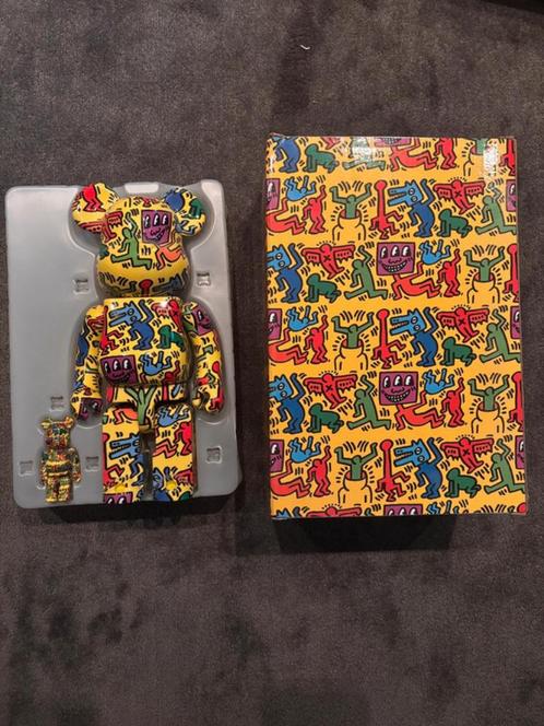 Bearbrick Keith Haring #5 400% & 100% Set, Verzamelen, Poppetjes en Figuurtjes, Zo goed als nieuw, Ophalen of Verzenden