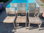 6 Teak Tuinstoelen, Tuin en Terras, Ophalen