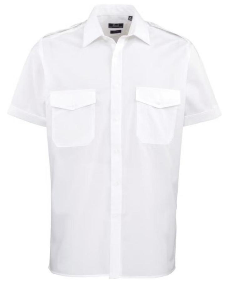 Pilotenhemd met Korte mouwen Heren (LOT 7), Kleding | Heren, Overhemden, Zo goed als nieuw, Wit, Ophalen