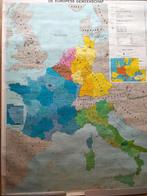 Oude schoolkaart Europese Gemeenschap, Antiek en Kunst, Overige thema's, Ophalen of Verzenden