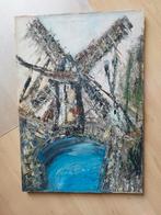 Peinture moulin à vent Maraika 50 X 35 cm, Antiquités & Art, Art | Peinture | Classique, Enlèvement