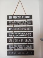 Houten tekstbord tuin NIEUW 5€, Huis en Inrichting, Ophalen, Nieuw