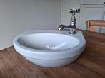 Porseleinen handenwasser met landelijke kraan, Doe-het-zelf en Bouw, Sanitair, Ophalen, Zo goed als nieuw, Kraan