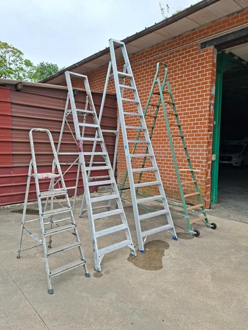 trapladder 6 en met 12 treden, Doe-het-zelf en Bouw, Ladders en Trappen, Gebruikt, Ophalen