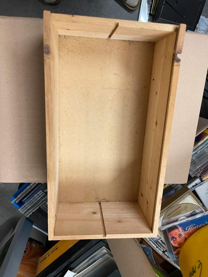 Houten kist zonder deksel, Collections, Vins, Comme neuf, Enlèvement ou Envoi