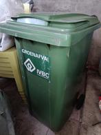 groene afvalcontainer op wielen 140L IVBO, Ophalen, Gebruikt