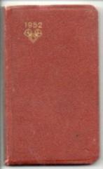 zakboekje almanak 1952 met huishoudtips leren kaft, Antiek en Kunst, Ophalen of Verzenden