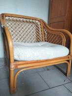 Fauteuil en Osier Rotin avec Coussin, Riet of Rotan, Zo goed als nieuw, 50 tot 75 cm, Ophalen