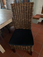 Mooie eettafel met zes rieten stoelen, Huis en Inrichting, Tafels | Eettafels, Ophalen