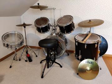 Drumstel YAMAHA + cymbalen + drumstoel (complete set), Musique & Instruments, Enlèvement, Utilisé, Yamaha