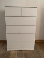 Ikea Malm ladekast 6 lades wit (80x123 cm), Huis en Inrichting, Ophalen, Gebruikt