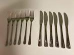 6 messen en 6 vorken roestvrij staal 18/10, Ophalen of Verzenden, Gebruikt, Overige materialen, Bestekset