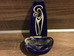 Art deco wijwatervat in blauw hoogte 14 cm, Enlèvement ou Envoi, Comme neuf