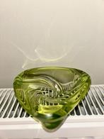 Vintage Groene Kristallen Schaal Val Saint Lambert Jaren 60, Ophalen
