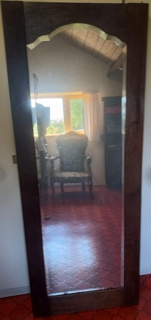 Grote vintage spiegel, Huis en Inrichting, Woonaccessoires | Spiegels, Zo goed als nieuw, 50 tot 75 cm, 150 tot 200 cm, Rechthoekig
