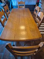 Volledige eetkamer @Lebbeke met 6 stoelen en kasten p.o.t.k, Ophalen, Gebruikt, Klassiek, 4 tot 6 stoelen