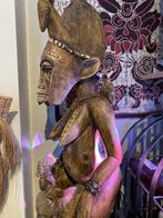 original erg oude Senoufo Vrouw met kinderen Nigeria, Antiek en Kunst, Kunst | Beelden en Houtsnijwerken, Ophalen of Verzenden