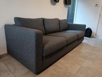 Ikea vimle 3-zit in middengrijs, 200 à 250 cm, Banc droit, Comme neuf, Enlèvement