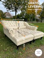 GRATIS LEVERING HEEL BE Chesterfield Echt Leer Chaise Lounge, Huis en Inrichting, 125 tot 150 cm, 150 tot 200 cm, Leer, Ophalen of Verzenden