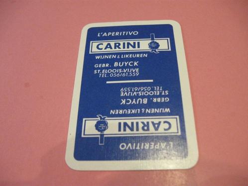 1 oude losse speelkaart Wijn & likeuren Carini (202), Collections, Cartes à jouer, Jokers & Jeux des sept familles, Comme neuf