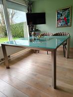 Table carrée vitrée de 1,40m1,40m, Maison & Meubles, 100 à 150 cm, Cinq personnes ou plus, Verre, Enlèvement