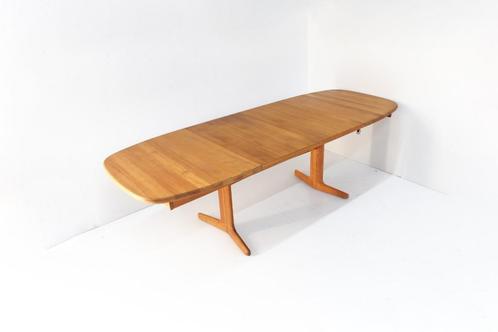 Vintage deense ovalen uitschuifbare eettafel tafel massief, Antiek en Kunst, Antiek | Meubels | Stoelen en Sofa's, Ophalen
