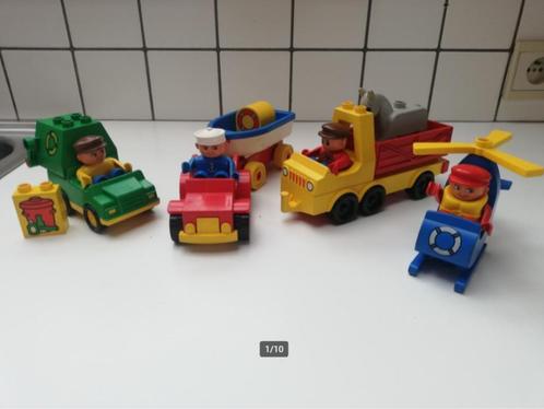 duplo auto's en helikopter bootje, Kinderen en Baby's, Speelgoed | Duplo en Lego, Gebruikt, Duplo, Ophalen of Verzenden