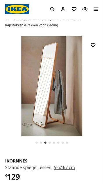 Staande spiegel ikornnes Ikea in perfecte staat beschikbaar voor biedingen