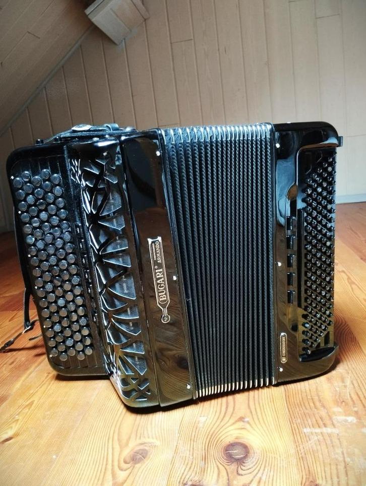 Bugari Do 3/C3 chromatische accordeon, Muziek en Instrumenten, Accordeons, Nieuw, Knopaccordeon, 120-bas, Overige merken, Met koffer