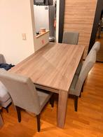 Table de cuisine en chêne avec quatre chaises 160x90, Maison & Meubles, Tables | Tables à manger, Enlèvement, Utilisé