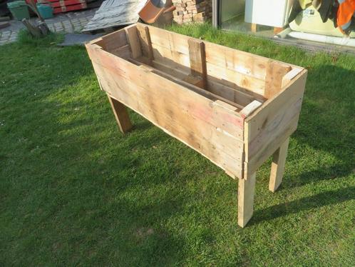bloembakken in hout / terrasbakken, Tuin en Terras, Bloembakken en Plantenbakken, Hout, Ophalen