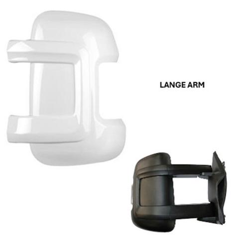 Spiegelkappen Wit Lange arm spiegel Fiat ducato etc., Caravans en Kamperen, Mobilhome-accessoires, Nieuw, Ophalen of Verzenden