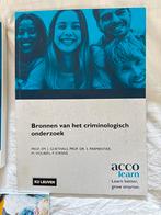 Bronnen van het criminologisch onderzoek, Ophalen of Verzenden, Zo goed als nieuw