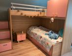 Stapelbed / hoogslaper met opbergruimte, Ophalen, Gebruikt, Tweepersoons, Roze