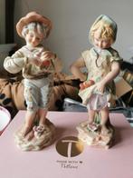Très belle paire de figurines anciennes en porcelaine, Comme neuf, Enlèvement ou Envoi