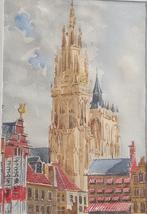 Aquarel Antwerpse Kathedraal, Ophalen of Verzenden