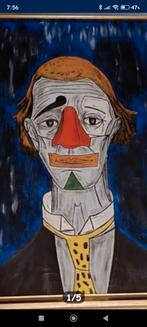 Peinture sur toile Clown triste de Bernard Buffet sur toile, Antiek en Kunst, Kunst | Schilderijen | Modern