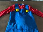 Mario Bros verkleedpak kind maat 128, Kinderen en Baby's, Carnavalskleding en Verkleedspullen, Ophalen, Gebruikt, 122 t/m 128