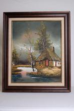 Natuur schildering met boerderij van N. Verheyden, Antiek en Kunst, Ophalen