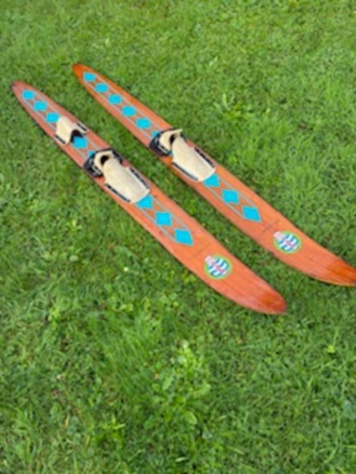 vintage waterski's   25 euro, Sports nautiques & Bateaux, Ski nautique, Utilisé, Skis nautiques, 160 cm ou plus, Enlèvement