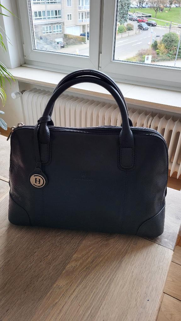 Sac à main bleu marine Hexagona, Handtassen en Accessoires, Tassen | Damestassen, Zo goed als nieuw, Handtas, Blauw, Ophalen