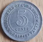 MALAISIE : 5 CENTS 1948 KM 7, Timbres & Monnaies, Monnaies | Asie, Envoi, Asie du Sud Est, Monnaie en vrac