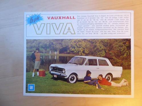 Folder VAUXHALL Viva, Nederlands, 197??, Livres, Autos | Brochures & Magazines, Envoi