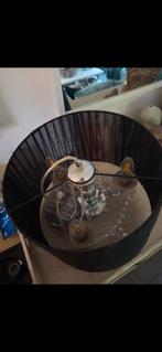 luster met kap (zwart), Huis en Inrichting, Lampen | Kroonluchters, Ophalen, Zo goed als nieuw