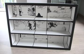 Kuifje Tintin vitrine kast voor figurines hors serie + Led 