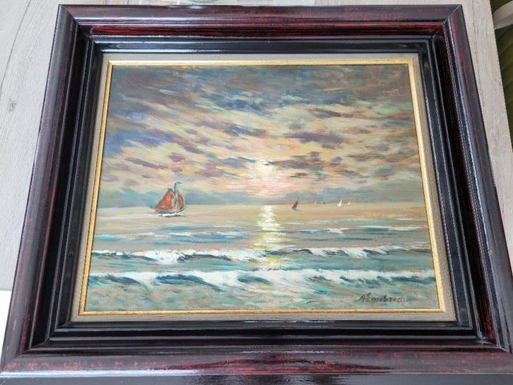 Mooi schilderij van Belgische kunstschilder Arthur Lambrecht, Antiek en Kunst, Kunst | Schilderijen | Klassiek, Ophalen of Verzenden