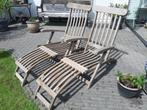 ligzetels in teak, Jardin & Terrasse, Chaises de jardin, Ajustable, Bois, Enlèvement, Utilisé